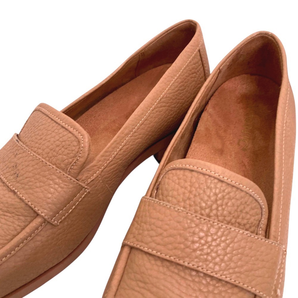 SOLD Vionic Sellah tan Leather Loafers shoes 9 Pebbled comfort preppy minimalist - Picture 7 of 15